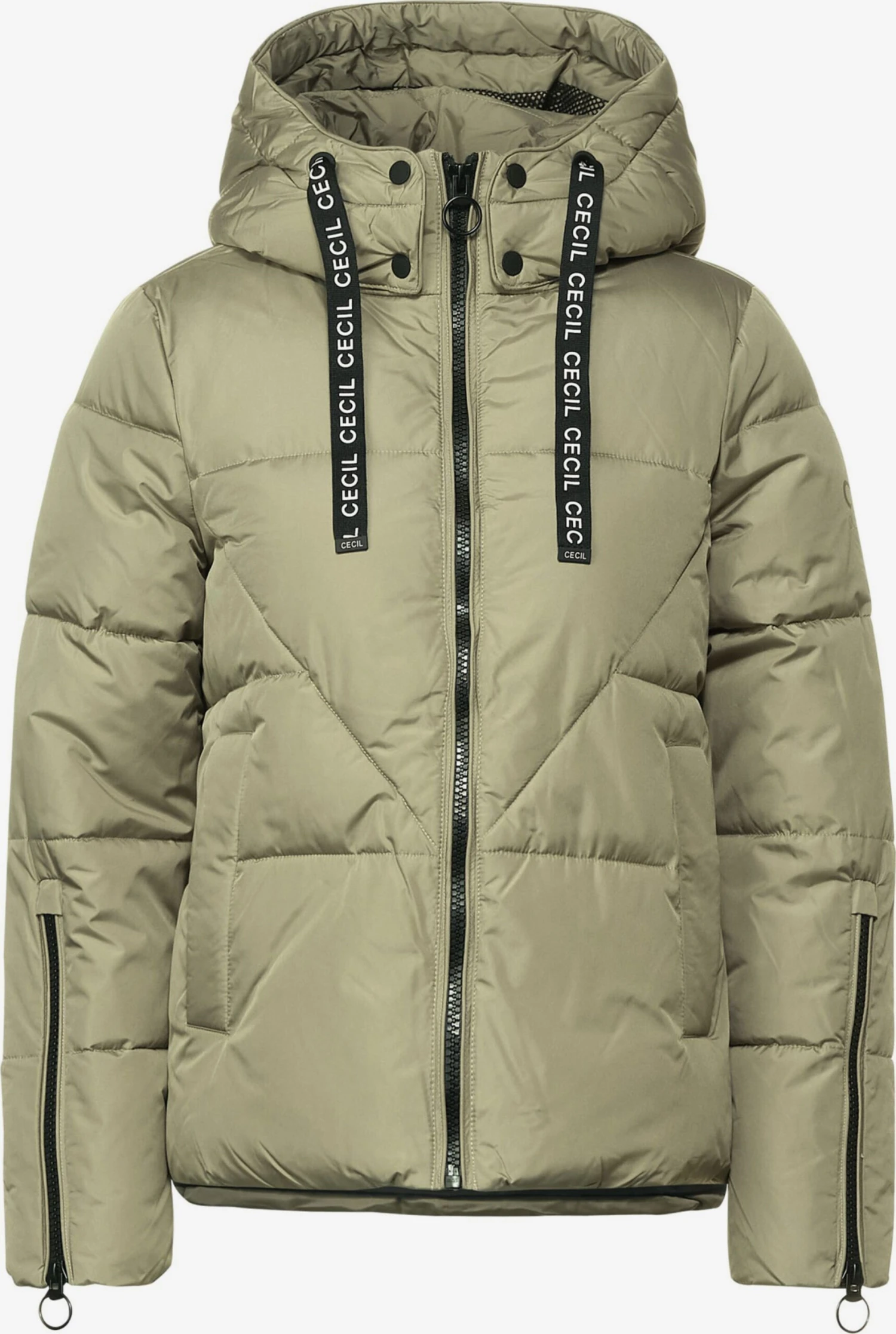 Cecil Gewatteerde Jassen Winterjas Dames Olijfgroen 3 Cecil Gewatteerde Jassen Winterjas Dames Olijfgroen