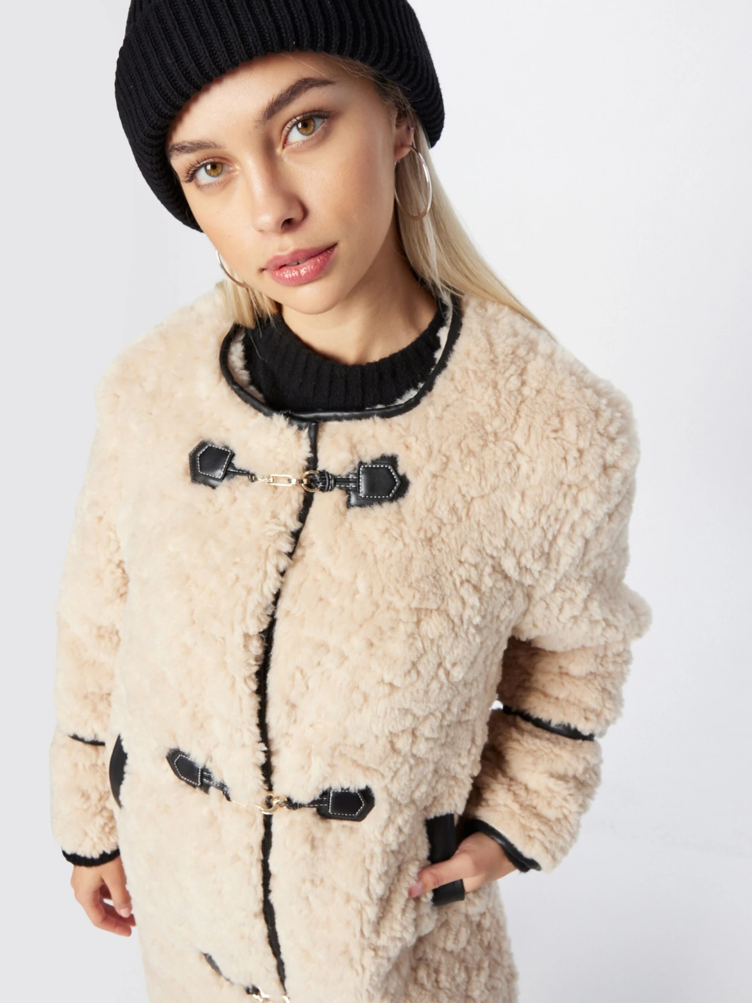RIVER ISLAND Duffelcoats Tussenmantel Dames Beige 4 RIVER ISLAND Duffelcoats Tussenmantel Dames Beige - Afbeelding 2