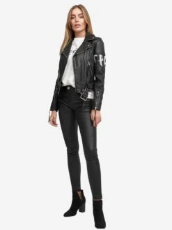 Leren Jassen Tussenjas Laila Dames Zwart 18 Leren Jassen Tussenjas Laila Dames Zwart -Winterkledingwinkel Voor Dames 96583f87c7c8d19a8bcf469a1badead4