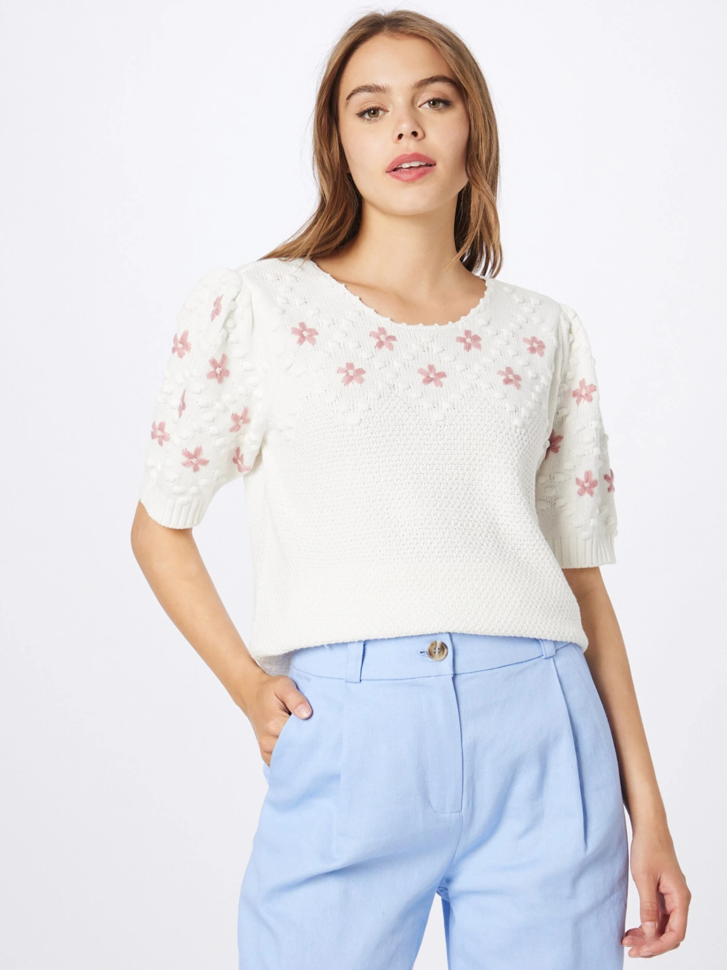 Fijngebreide Truien Trui Dames Wit 5 Fijngebreide Truien Trui Dames Wit - Afbeelding 3