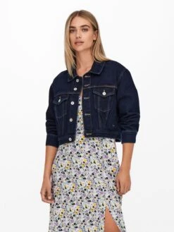 ONLY Spijkerjasjes Tussenjas Jagger Dames Blauw -Winterkledingwinkel Voor Dames 9700037a5cfd0289e0a73ec73c892819