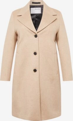 Wollen Mantels Tussenmantel NEW SASJA Dames Beige Gemêleerd
