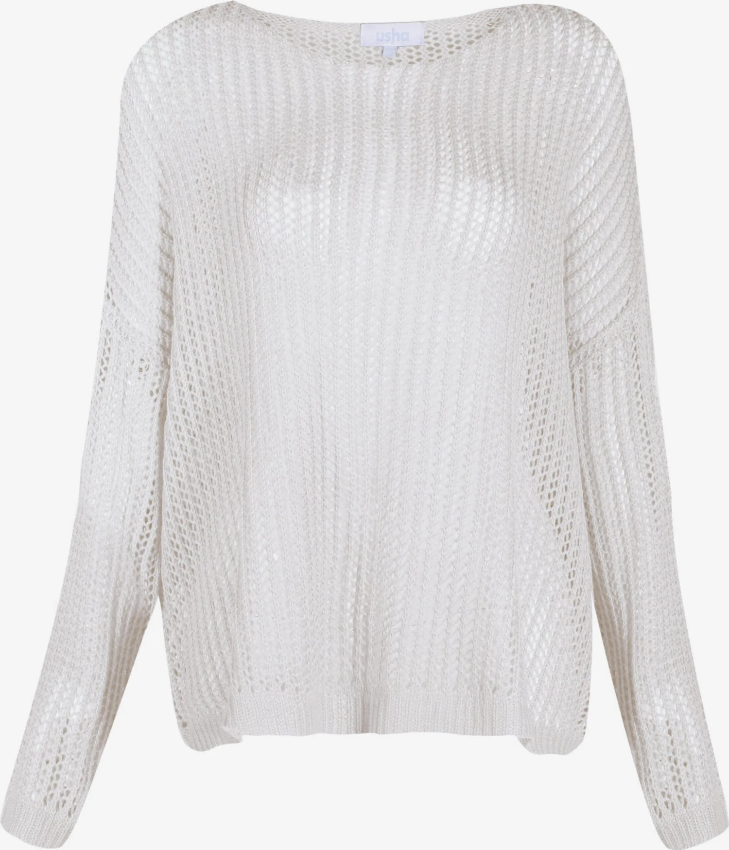 Usha Basic Truien Trui Dames Wit 3 Usha Basic Truien Trui Dames Wit