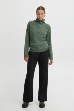 ICHI Coltruien Trui NOVO Dames Groen -Winterkledingwinkel Voor Dames 9c6cabe372816aae1d25b5981bca97a3