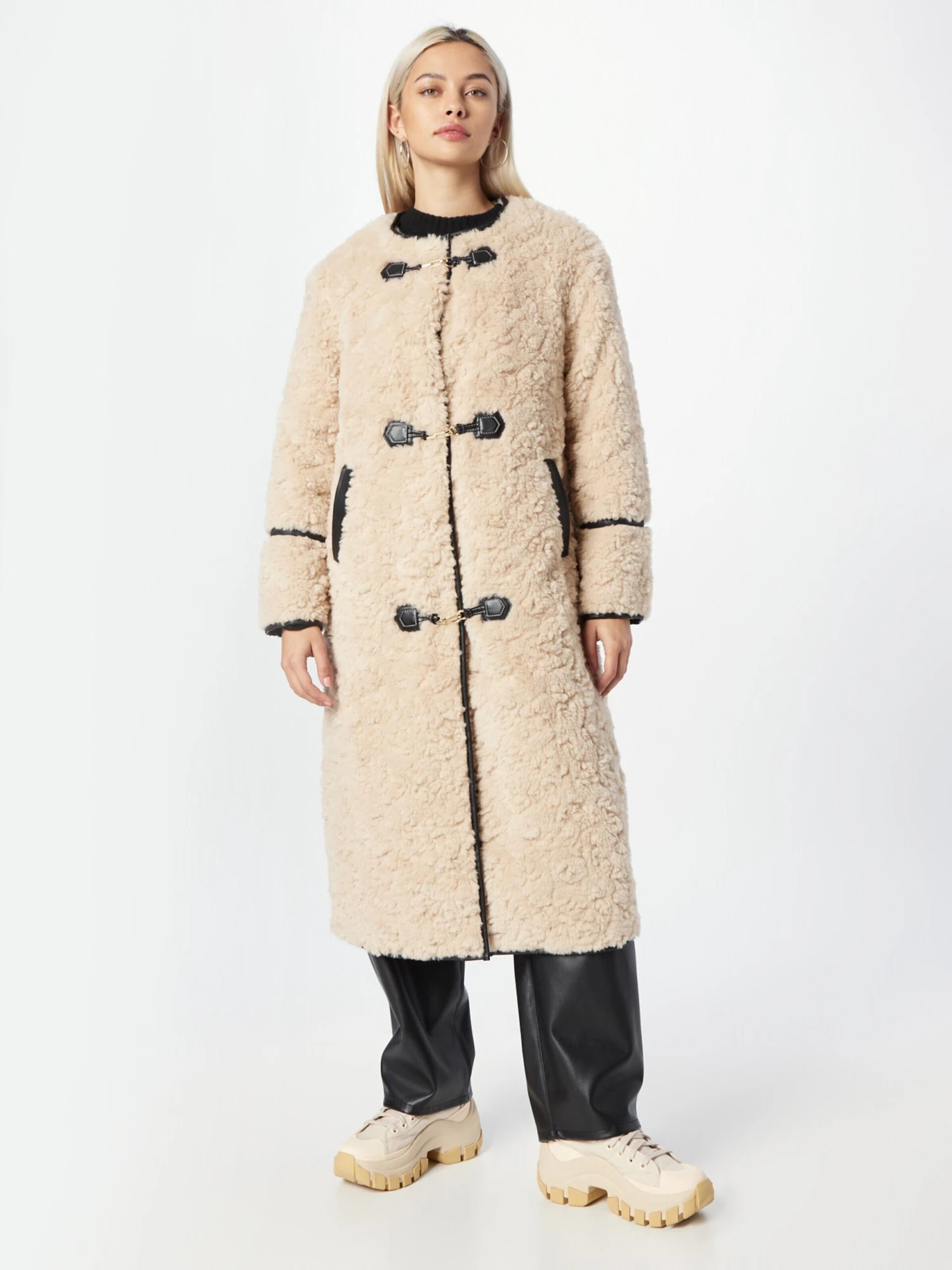 RIVER ISLAND Duffelcoats Tussenmantel Dames Beige 5 RIVER ISLAND Duffelcoats Tussenmantel Dames Beige - Afbeelding 3