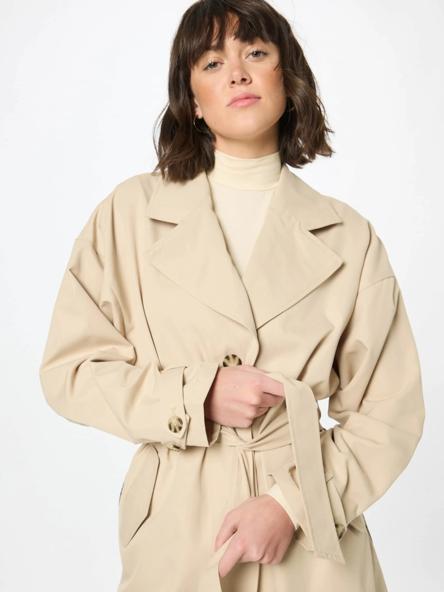 ONLY Trenchcoats Tussenmantel HEATHER Dames Beige 4 ONLY Trenchcoats Tussenmantel HEATHER Dames Beige - Afbeelding 2