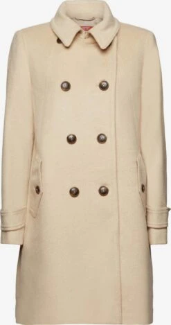 ESPRIT Wollen Mantels Tussenmantel Dames Sand