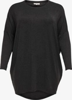 ONLY CARMAKOMA Lange Truien Trui Dames Zwart Gemêleerd