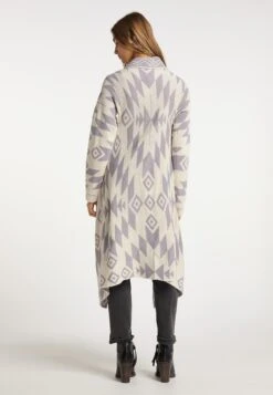 IZIA Lange Vesten Gebreide Mantel Dames Crème -Winterkledingwinkel Voor Dames ad063e1137941073b3a61146d31c4015