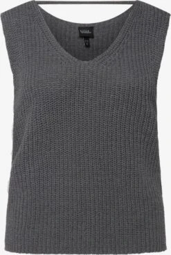 Ulla Popken Truien Zonder Mouwen Trui Dames Grijs