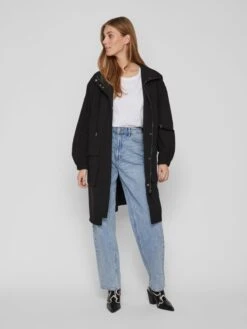 Vila Parkas Tussenparka Dames Zwart -Winterkledingwinkel Voor Dames b0773e12f190d43cf2fef2bbe19b56ad