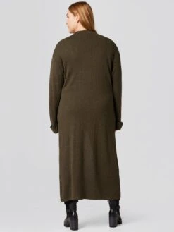 Lange Vesten Gebreide Mantel Laura Dames Kaki -Winterkledingwinkel Voor Dames b14c9942535f40ee75b2f1f5b4f7e9aa