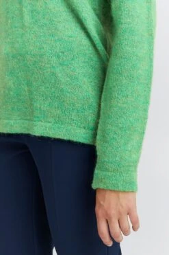 ICHI Basic Truien Trui KAMARA Dames Groen -Winterkledingwinkel Voor Dames b2be174831bf6a49f8b65cf8c1743381