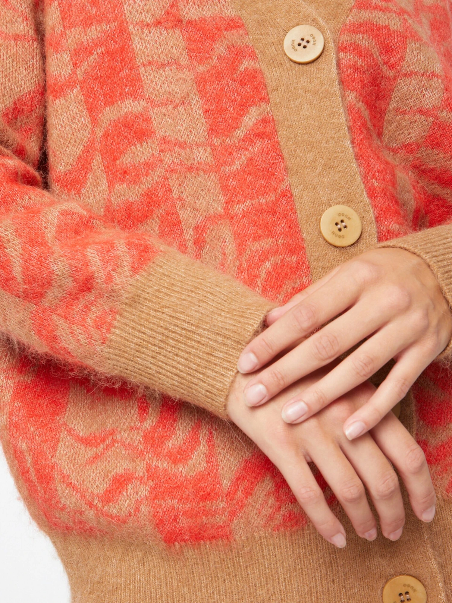 Hugo Vesten Gebreid Vest Sameedia Dames Lichtbruin 4 Hugo Vesten Gebreid Vest Sameedia Dames Lichtbruin - Afbeelding 2