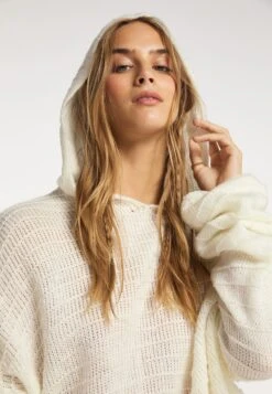 IZIA Hoodies Trui Dames Wolwit -Winterkledingwinkel Voor Dames b3002a88b6e8914d62ac835e1e36ccba