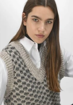 Truien Zonder Mouwen Trui Dames Beige / Groen -Winterkledingwinkel Voor Dames b3fa5ac033502ffefec1a9def1c1ea80