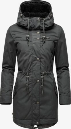 Ragwear Regenmantels Functionele Mantel Canny Dames Donkergrijs