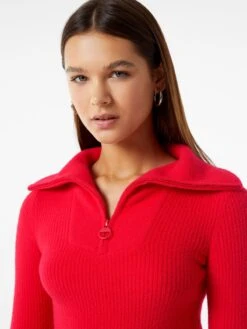 BERSHKA Coltruien Trui Dames Rood -Winterkledingwinkel Voor Dames b6ea785bcb922e4d9d76308e148680b5