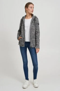 OXMO Outdoor Jassen Fleece Jas Kajsa Dames Zwart -Winterkledingwinkel Voor Dames b78d397dd7909221b7b01fe20b993042