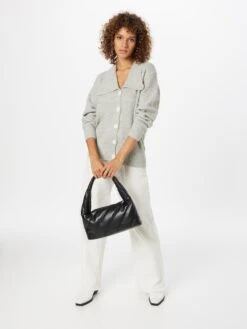 ICHI Vesten Gebreid Vest Dames Grijs -Winterkledingwinkel Voor Dames b98292b6dfc1c6e89a3854399008d57d