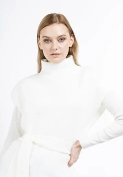 Ponchos & Kimonos Cape Dames Wolwit -Winterkledingwinkel Voor Dames b9b1697c08c30fc588cb0cbf692116cc