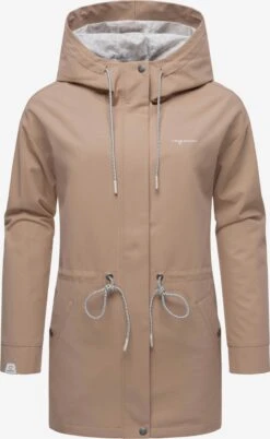 Ragwear Regenjassen Functionele Jas Urbanna Remake Dames Lichtbruin
