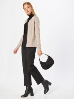 Saint Tropez Vesten Gebreid Vest Mila Dames Taupe -Winterkledingwinkel Voor Dames c1c3ee3f569e1439f1566ea446ffc52c