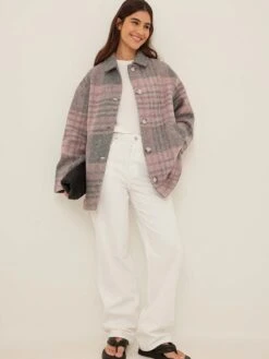 NA-KD Tussenjassen Tussenjas Dames Grijs / Lichtroze -Winterkledingwinkel Voor Dames c37d8e6d90118f0c18d76a0f3213868c