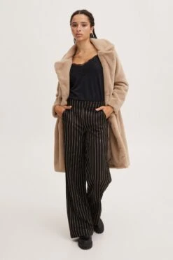 ICHI Wintermantels Wintermantel HAYA Dames Bruin -Winterkledingwinkel Voor Dames c4331fb211aa4b52382b71d9fad25863