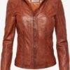 Leren Jassen Tussenjas Dames Roestbruin -Winterkledingwinkel Voor Dames c4b61be295a724adcb8134c7900db6c5