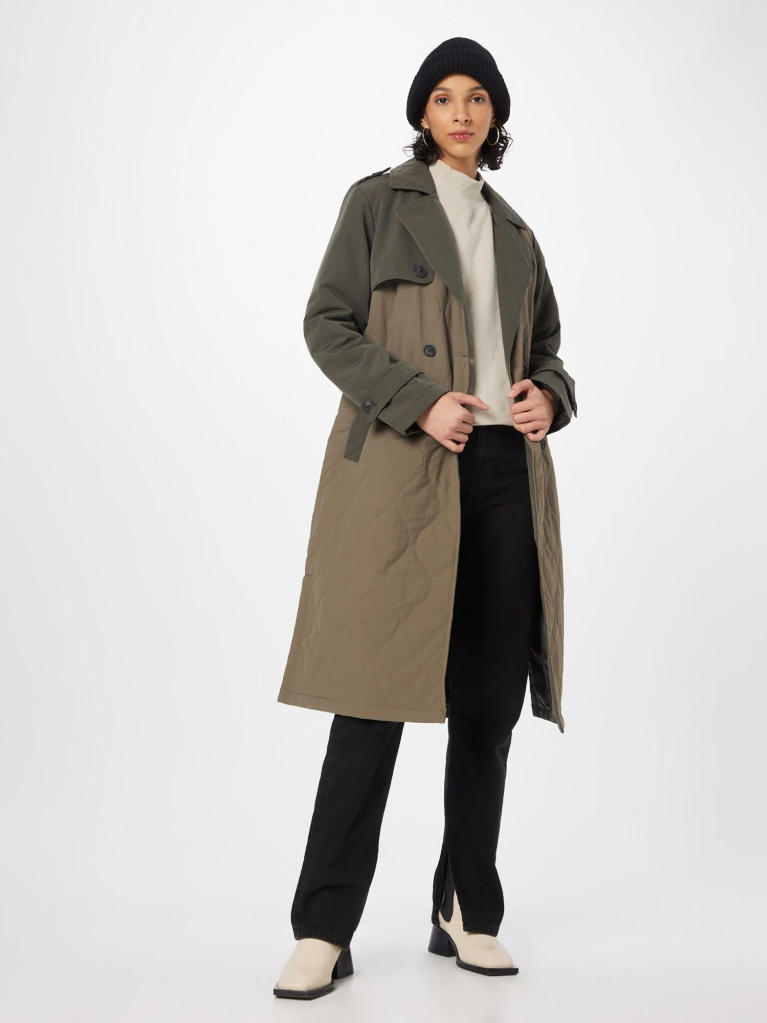 Vero Moda Trenchcoats Tussenmantel SUTTON Dames Kaki / Olijfgroen 7 Vero Moda Trenchcoats Tussenmantel SUTTON Dames Kaki / Olijfgroen - Afbeelding 5