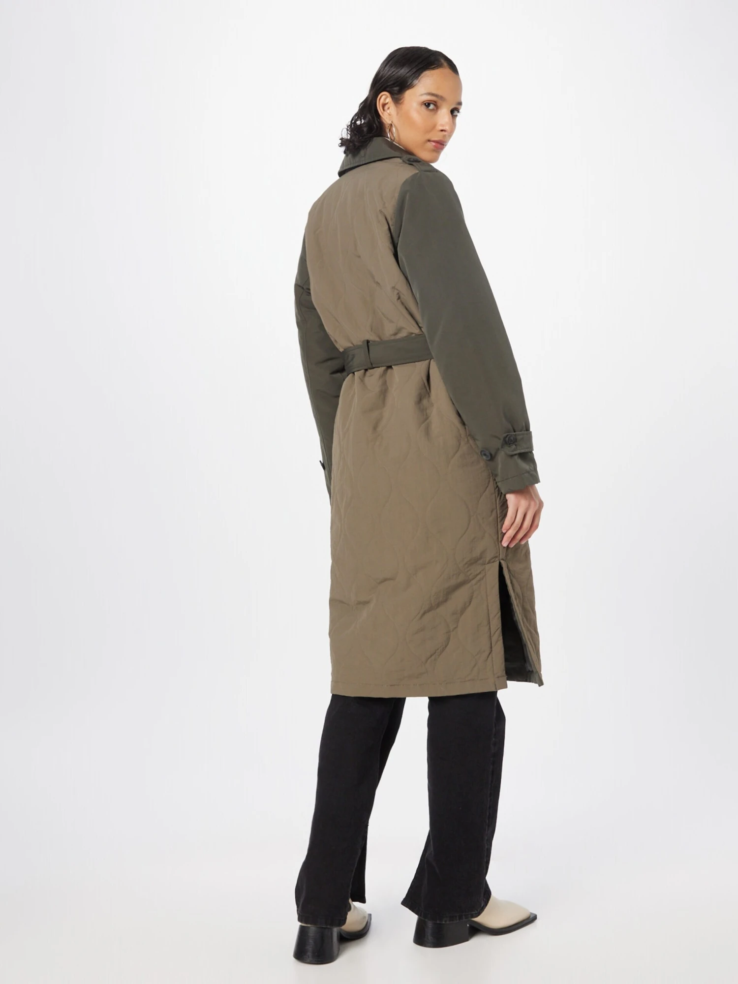 Vero Moda Trenchcoats Tussenmantel SUTTON Dames Kaki / Olijfgroen 6 Vero Moda Trenchcoats Tussenmantel SUTTON Dames Kaki / Olijfgroen - Afbeelding 4