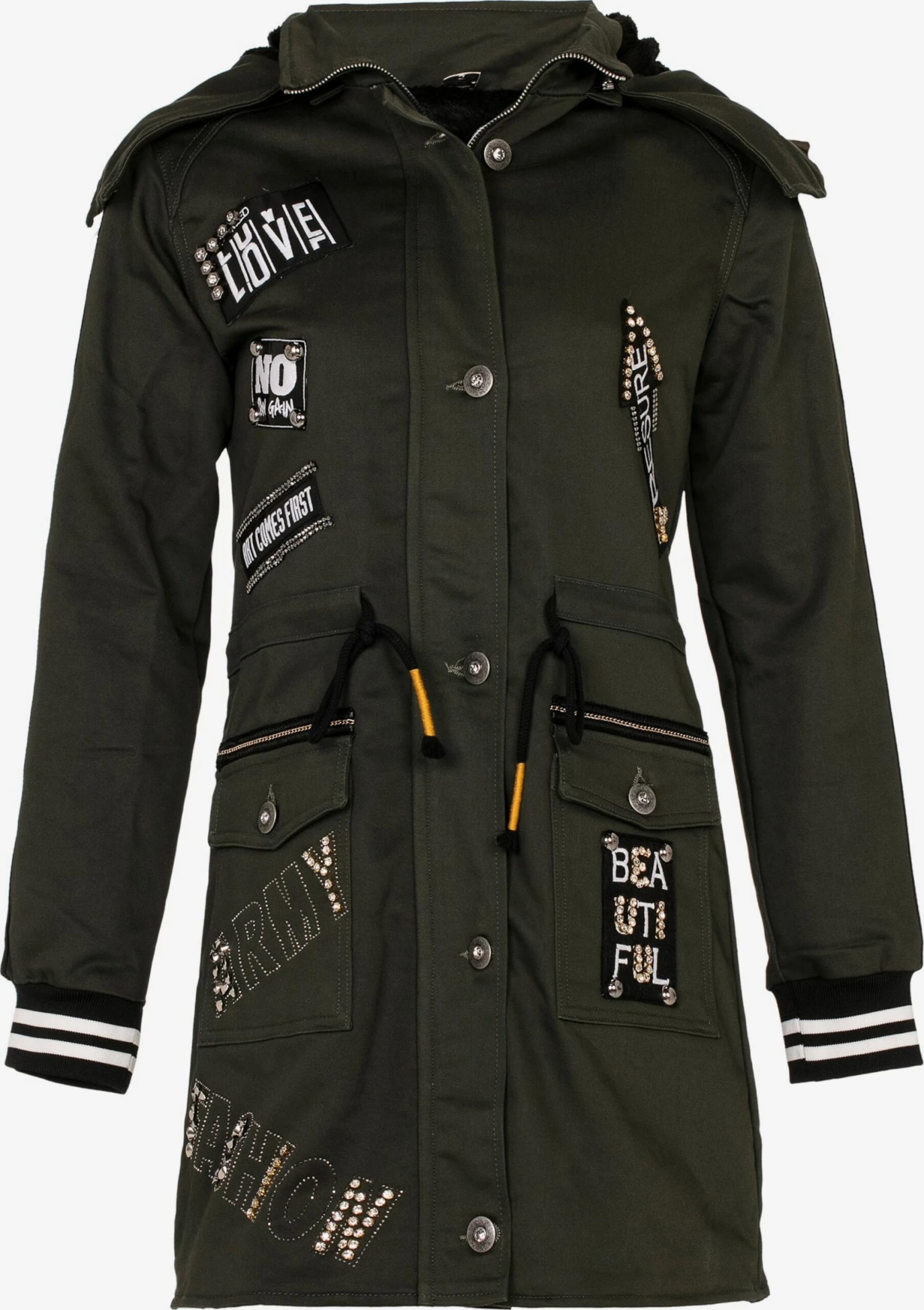 Cipo & Baxx Parkas Tussenparka Dames Kaki 3 Cipo & Baxx Parkas Tussenparka Dames Kaki