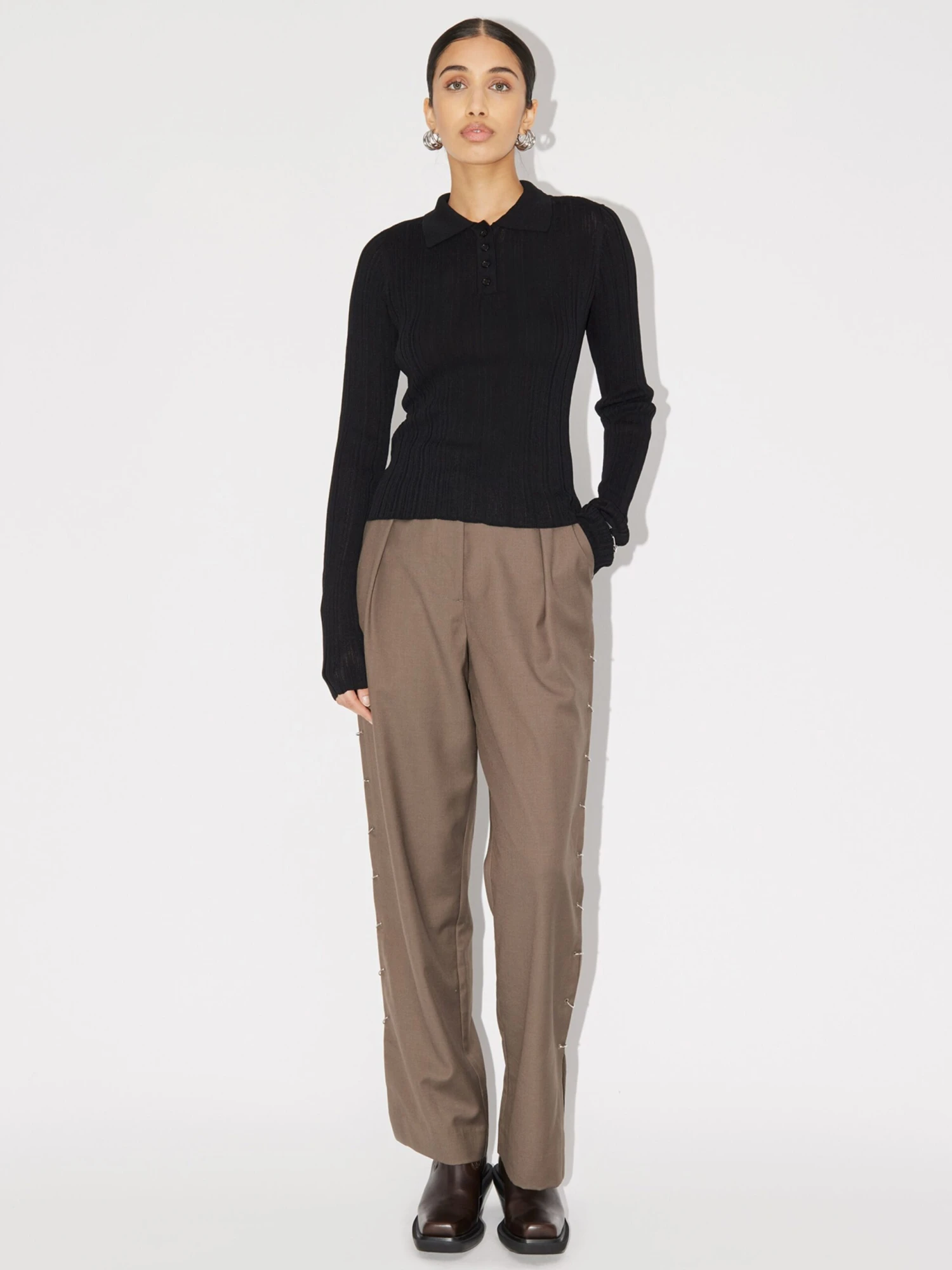 Basic Truien Trui Costia Dames Zwart 7 Basic Truien Trui Costia Dames Zwart - Afbeelding 5