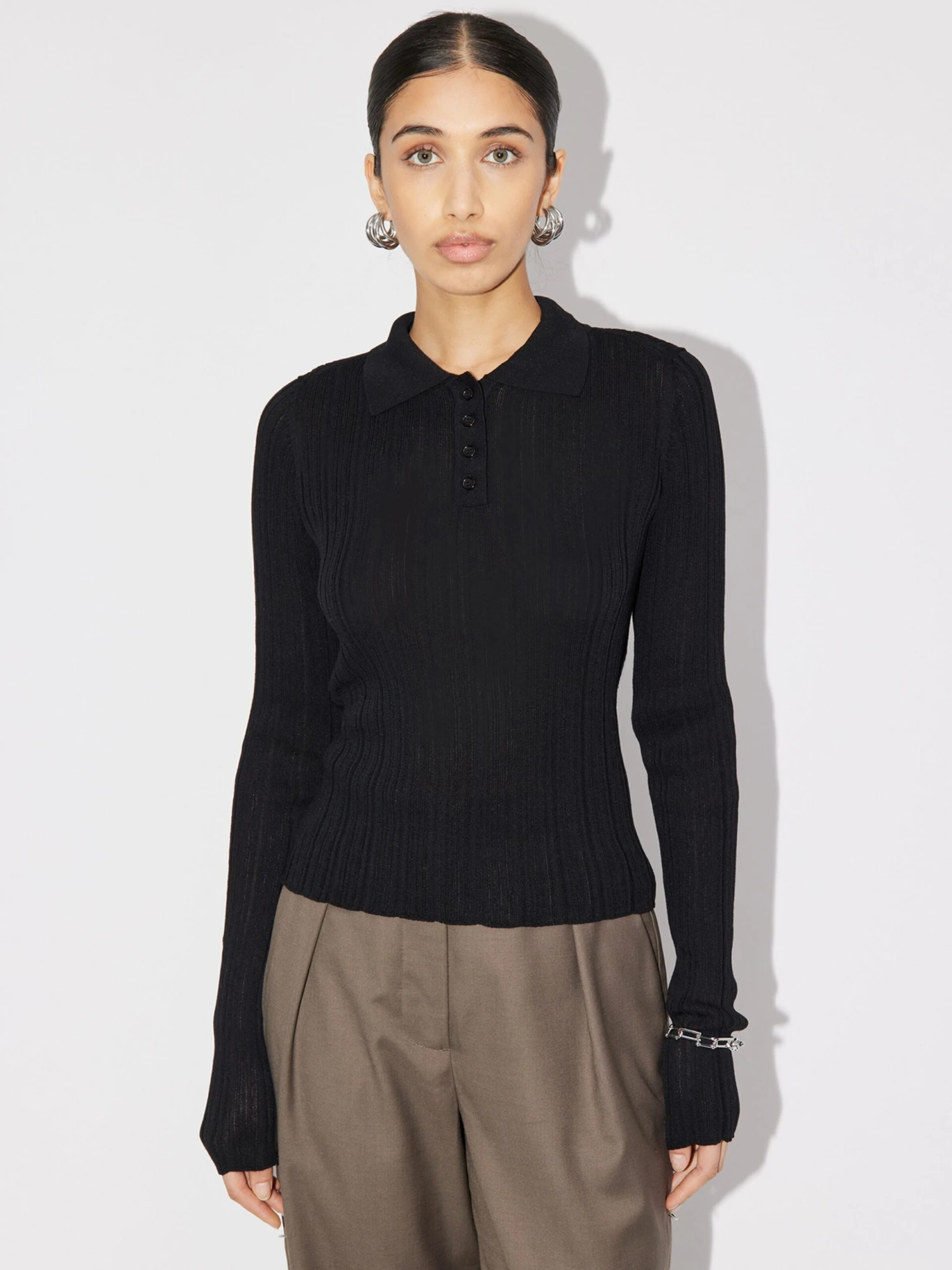 Basic Truien Trui Costia Dames Zwart 4 Basic Truien Trui Costia Dames Zwart - Afbeelding 2