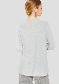 Comma Basic Truien Trui Dames Azuur -Winterkledingwinkel Voor Dames dc53a3075d86faceeb3c02a036085778