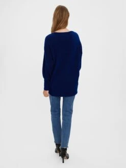 Vero Moda Fijngebreide Truien Trui VIGGA Dames Blauw -Winterkledingwinkel Voor Dames dc8ba11813833c8d802997709f6cebee