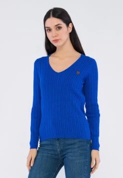 Basic Truien Trui MANON Dames Blauw -Winterkledingwinkel Voor Dames dd4b04b6e11c613e5e79efa3bd27de57