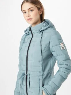 S.Oliver Korte Mantels Wintermantel Dames Blauw -Winterkledingwinkel Voor Dames df5c8c75966fbfcad19c9722494c1f43