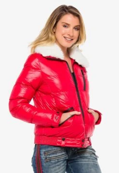 Cipo & Baxx Gewatteerde Jassen Winterjas Spark Dames Rood -Winterkledingwinkel Voor Dames df8bb9d527345c131241507a91adbe3d