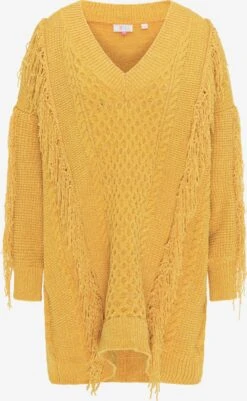 IZIA Oversized Truien Oversized Trui Dames Geel