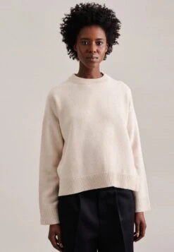 Seidensticker Basic Truien Trui Dames Ecru -Winterkledingwinkel Voor Dames e42024d02a8e40c62193933e9029e20e