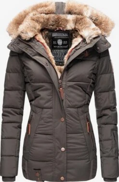 Marikoo Gewatteerde Jassen Winterjas Nekoo Dames Aardetinten