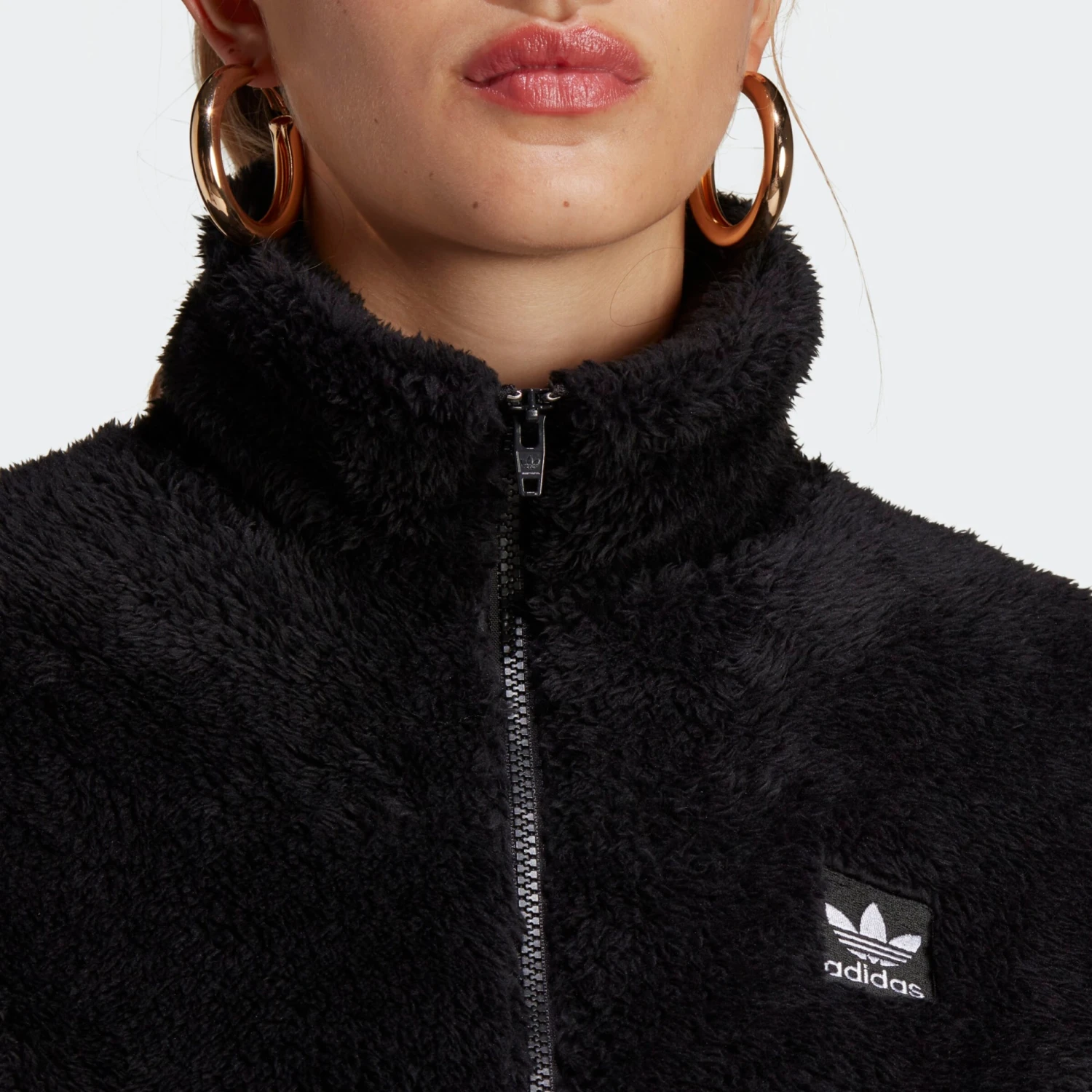 Adidas Originals Outdoor Jassen Fleece Jas Dames Zwart 6 Adidas Originals Outdoor Jassen Fleece Jas Dames Zwart - Afbeelding 4
