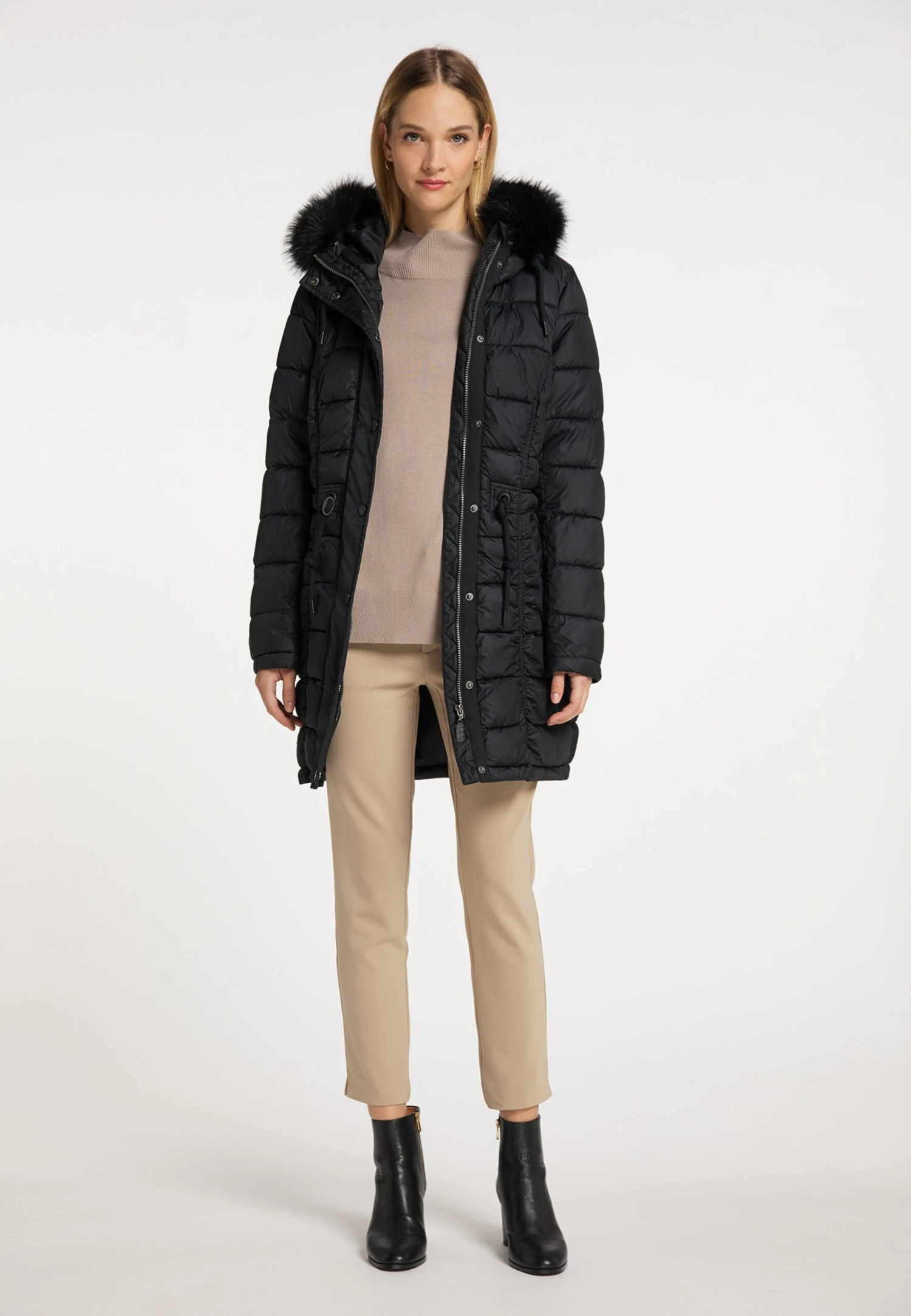 Parkas Winterparka Dames Zwart 6 Parkas Winterparka Dames Zwart - Afbeelding 4