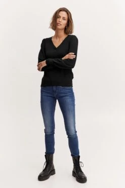 Fransa Fijngebreide Truien Trui BLUME Dames Zwart 10 Fransa Fijngebreide Truien Trui BLUME Dames Zwart -Winterkledingwinkel Voor Dames e72de59961001015ef10eb53523c3f5e