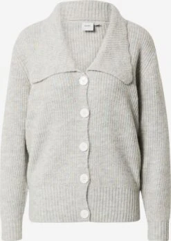 ICHI Vesten Gebreid Vest Dames Grijs