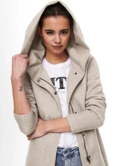 ONLY Korte Mantels Tussenmantel Sedona Dames Beige Gemêleerd -Winterkledingwinkel Voor Dames edaa3c368d2fe4d5c3ff1223481ec183