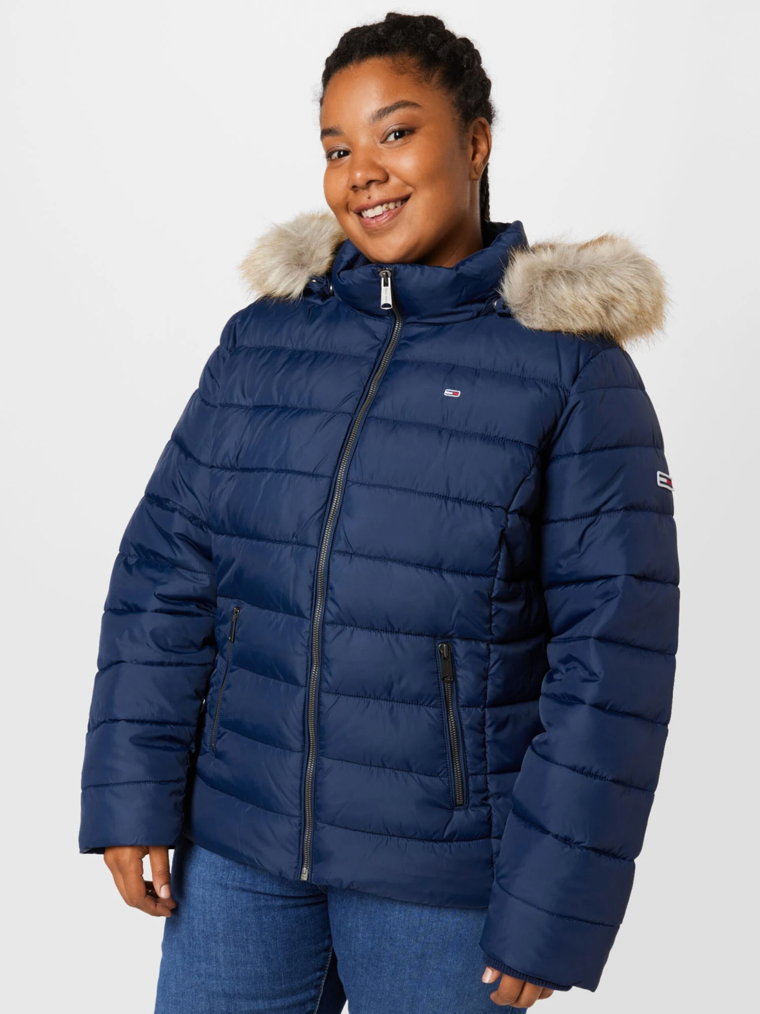 Tommy Jeans Curve Winterjassen Winterjas Dames Navy 5 Tommy Jeans Curve Winterjassen Winterjas Dames Navy - Afbeelding 3