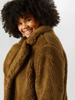 URBAN CLASSICS Tussenmantels Tussenmantel Sherpa Dames Bruin -Winterkledingwinkel Voor Dames eef6940fed0b1a6fd31f076a6586c7e0